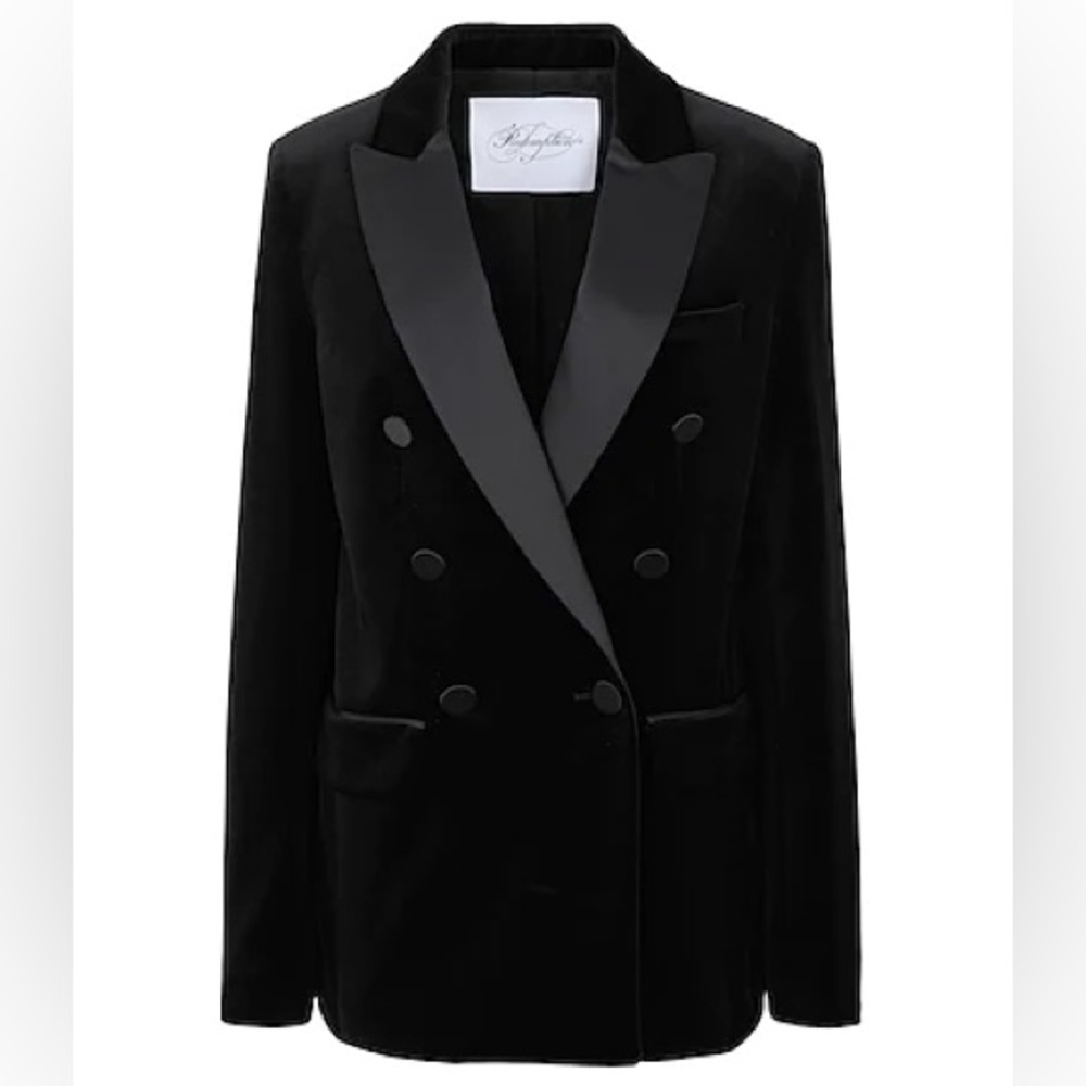 Redemption | Black Velvet Suit Blazer Jacket Satin Lapel